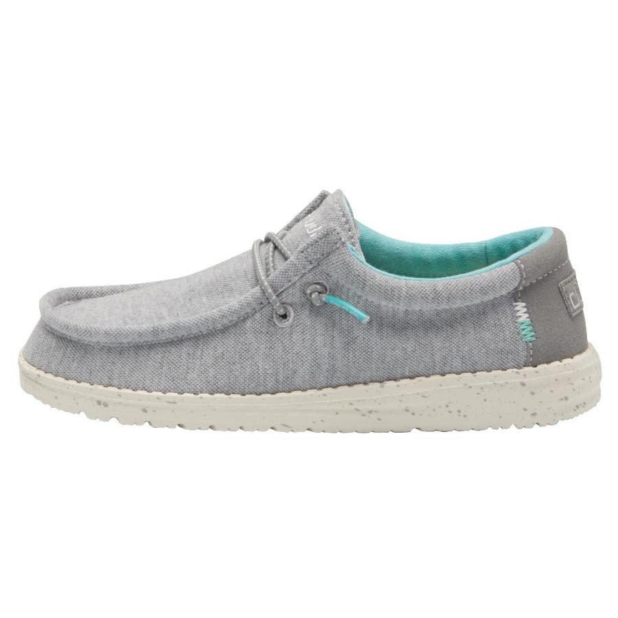 Kids' Hey Dude Wally Slip On Shoes Grey | BVAJQ-2649