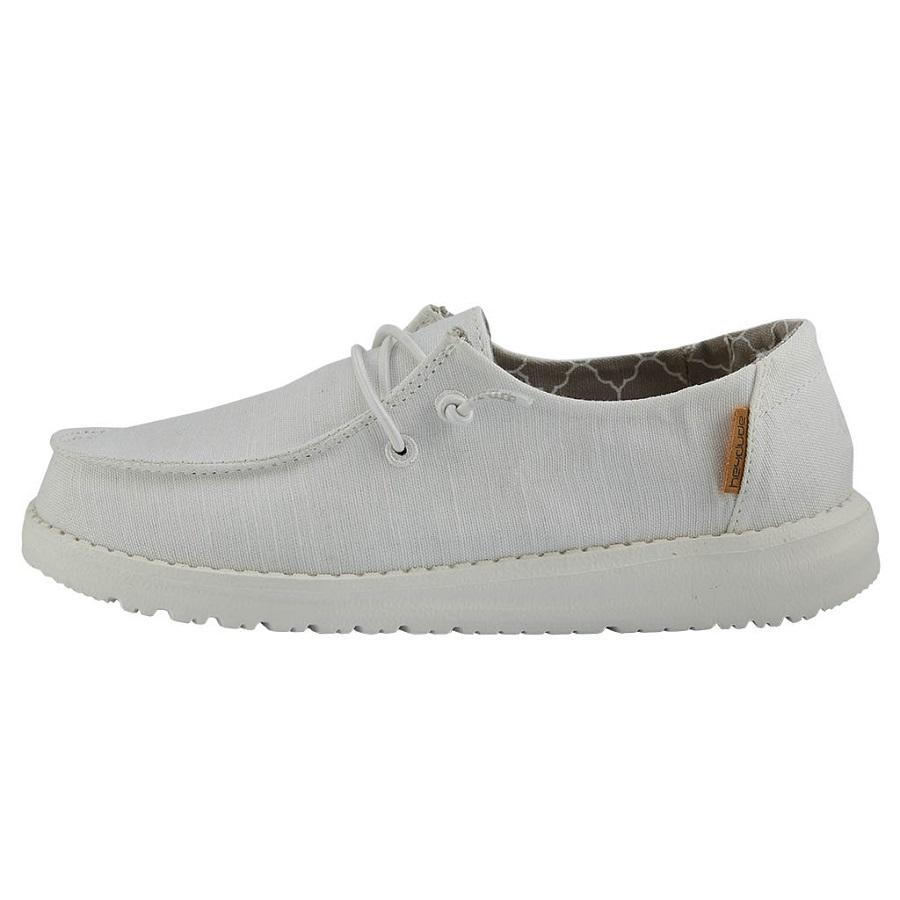 Kids' Hey Dude Wendy Slip On Shoes Beige White | BFMVX-2817