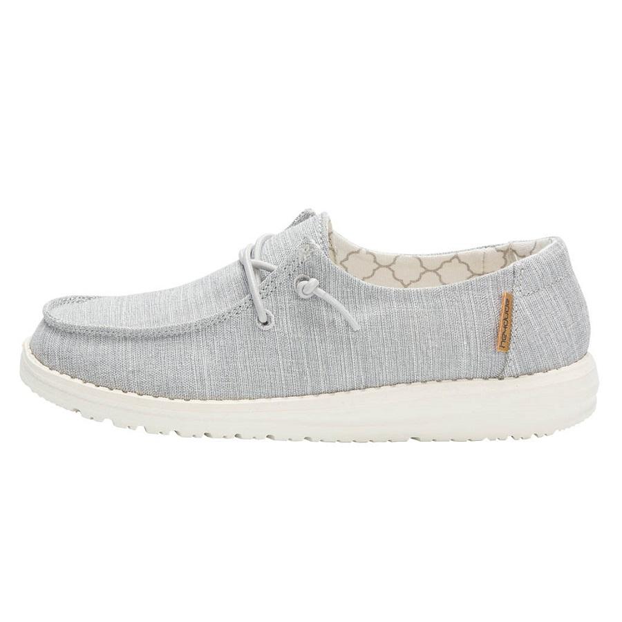 Kids' Hey Dude Wendy Slip On Shoes Beige Grey | ECGDT-8401