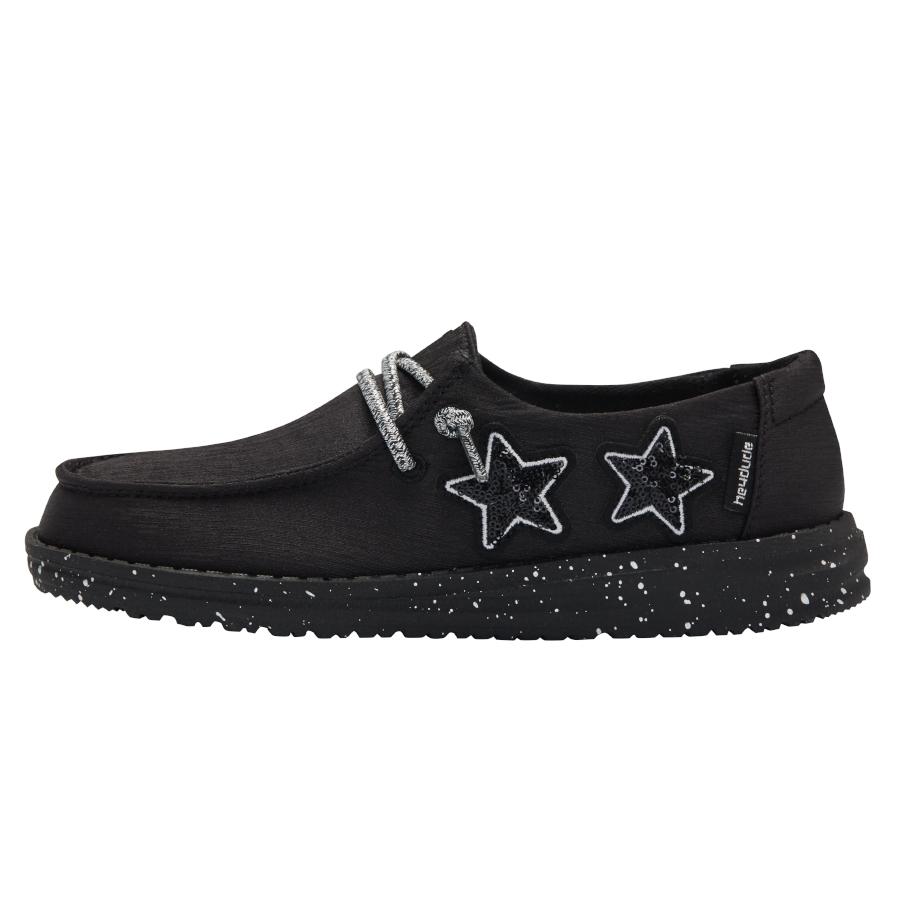 Kids' Hey Dude Wendy Slip On Shoes Black | BHECV-5304