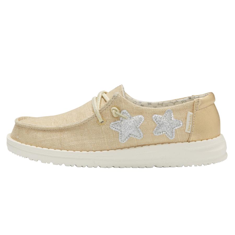 Kids' Hey Dude Wendy Slip On Shoes Gold | VSAJP-3216