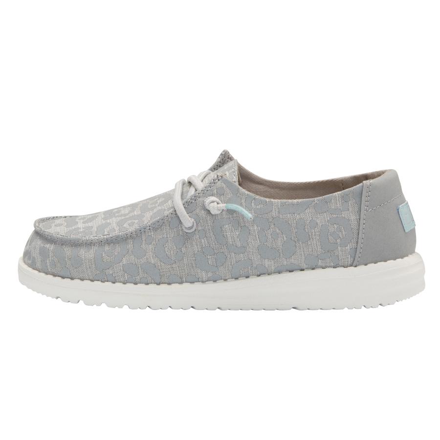 Kids' Hey Dude Wendy Slip On Shoes Grey | NKERB-4072