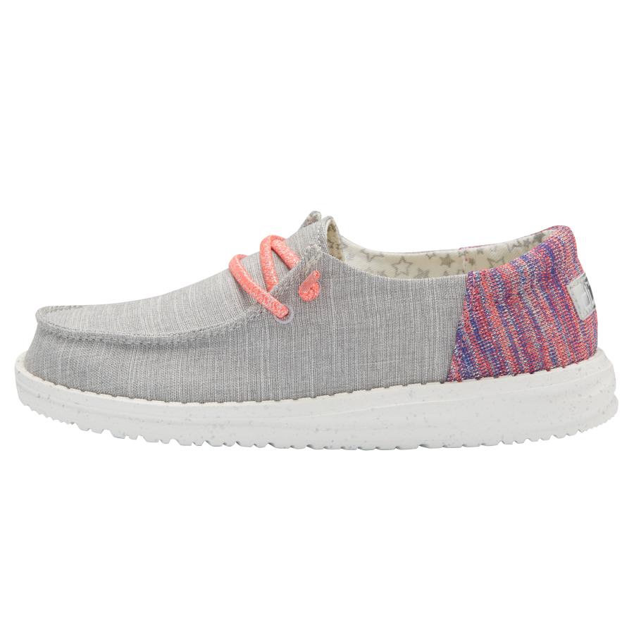 Kids' Hey Dude Wendy Slip On Shoes Grey | NXFHD-1320