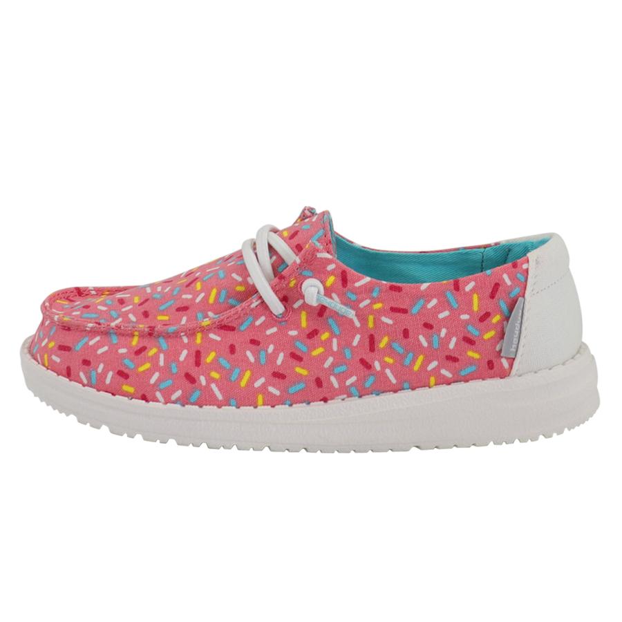 Kids' Hey Dude Wendy Slip On Shoes Pink | DLPYZ-9034