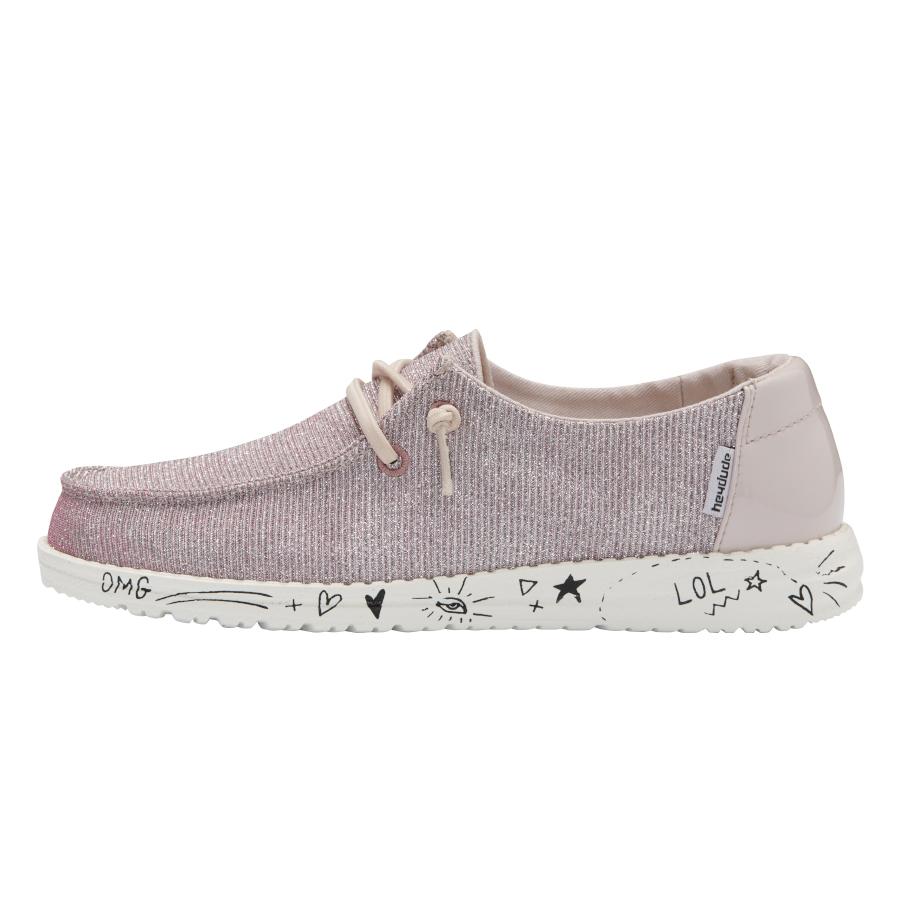 Kids' Hey Dude Wendy Slip On Shoes Pink | SCIMF-7162