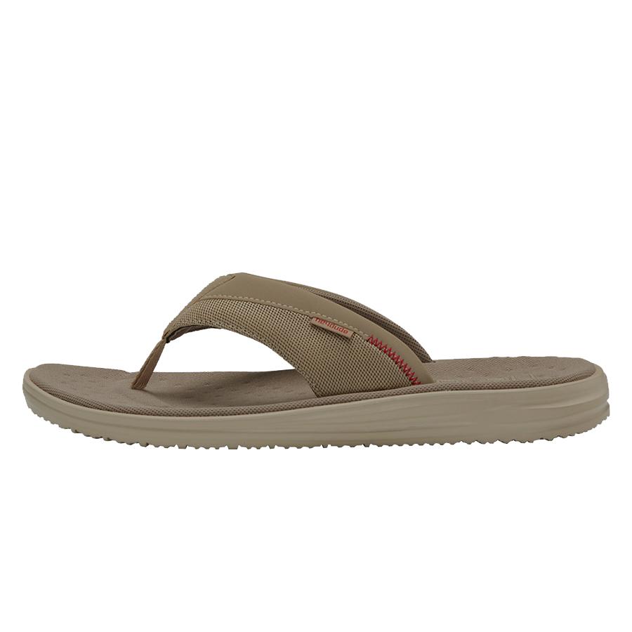 Men's Hey Dude Flinn Flip Flops Beige | NMEYW-0256