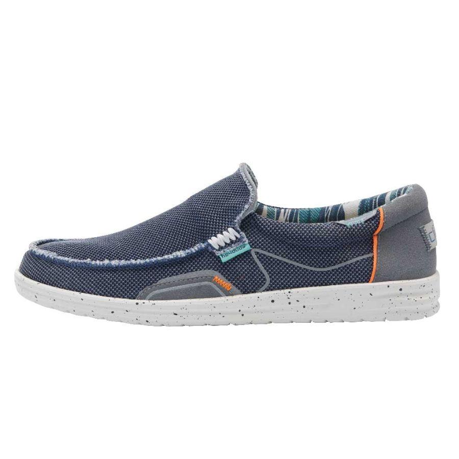 Men's Hey Dude Mikka Hawk Canvas Shoes Blue | VYLHD-3068