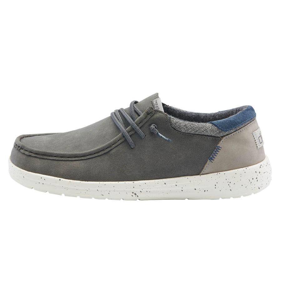 Men's Hey Dude Paul Leather Shoes Dark Grey | TBAFC-7219