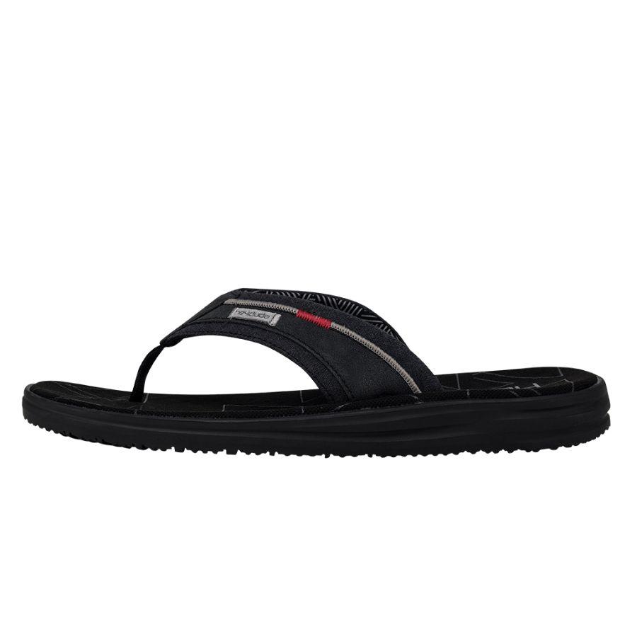 Men's Hey Dude Sami Flip Flops Black | VUYFA-4105