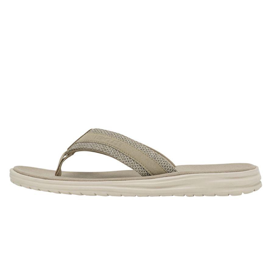 Men's Hey Dude Sami Sox Flip Flops Beige | JOAYP-2401