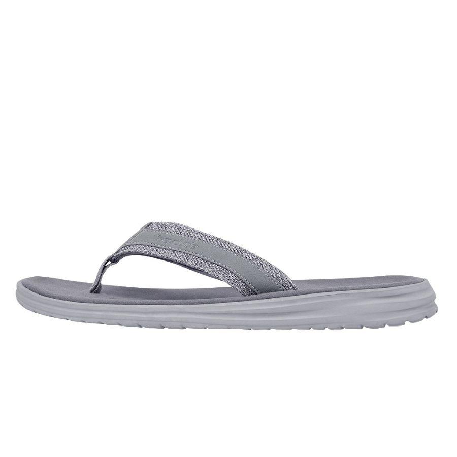 Men's Hey Dude Sami Sox Flip Flops Grey | HWUSI-0293