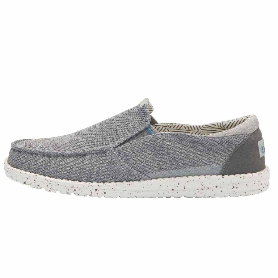 Men's Hey Dude Thad Sox Slip On Shoes Grey | YTQSP-4806