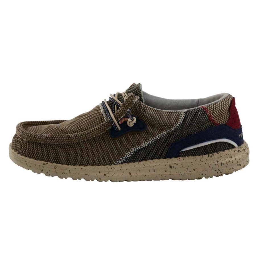 Men's Hey Dude Wally Hawk Slip On Shoes Brown | BSGXA-4671