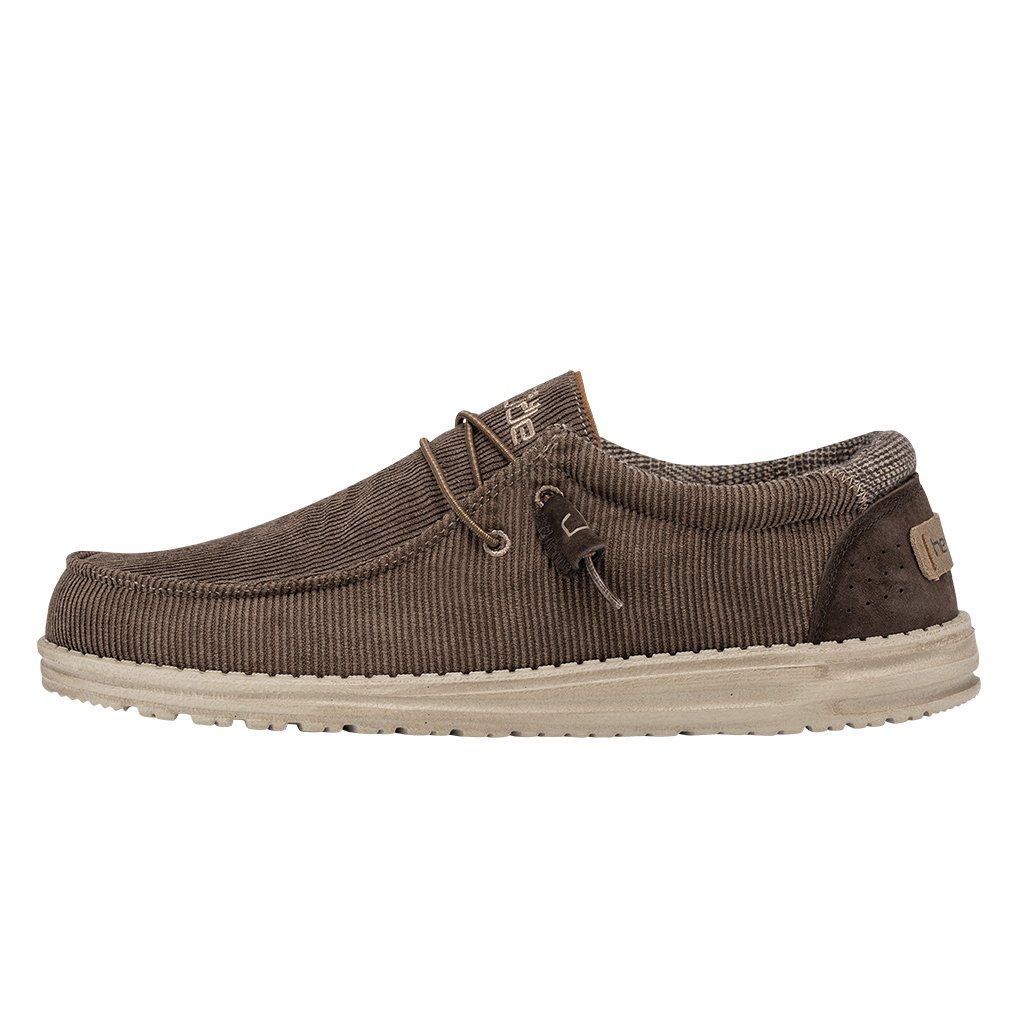 Men's Hey Dude Wally Slip On Shoes Brown | JWRXP-4639