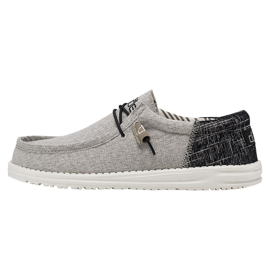 Men's Hey Dude Wally Slip On Shoes Grey | POLCW-3206