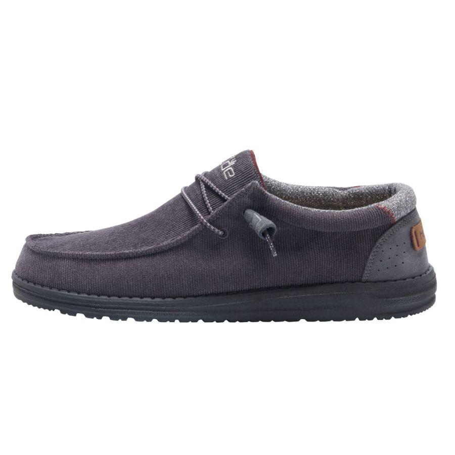 Men's Hey Dude Wally Slip On Shoes Grey | ZNPAR-4351