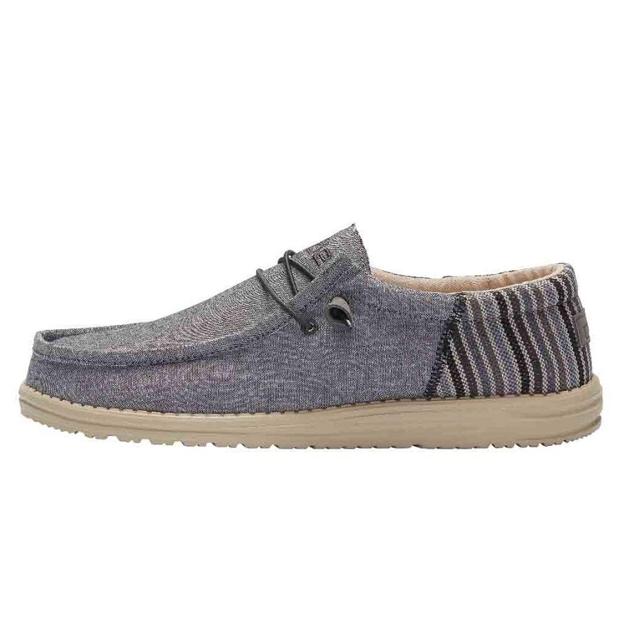 Men's Hey Dude Wally Slip On Shoes Light Purple | ACDYR-9216