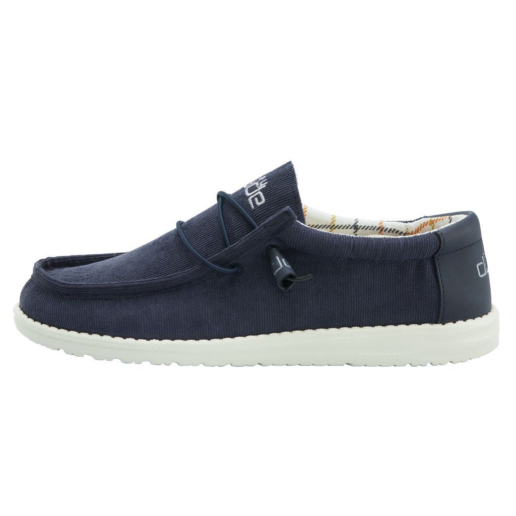 Men's Hey Dude Wally Slip On Shoes Navy | CYASU-8462