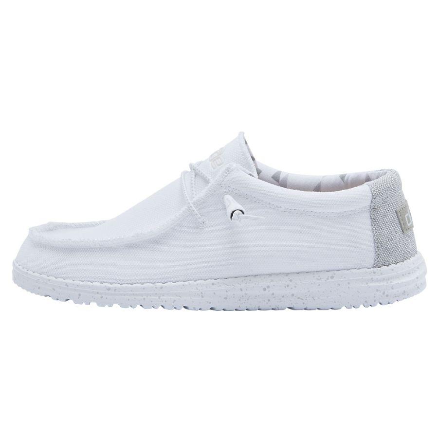 Men's Hey Dude Wally Sox Tennis Shoes White | ARNWJ-6742