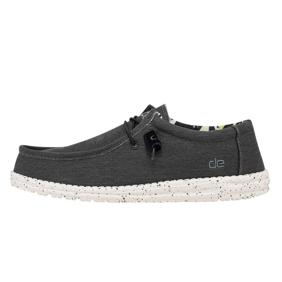 Men's Hey Dude Wally Stretch Slip On Shoes Black | IBNTG-3469