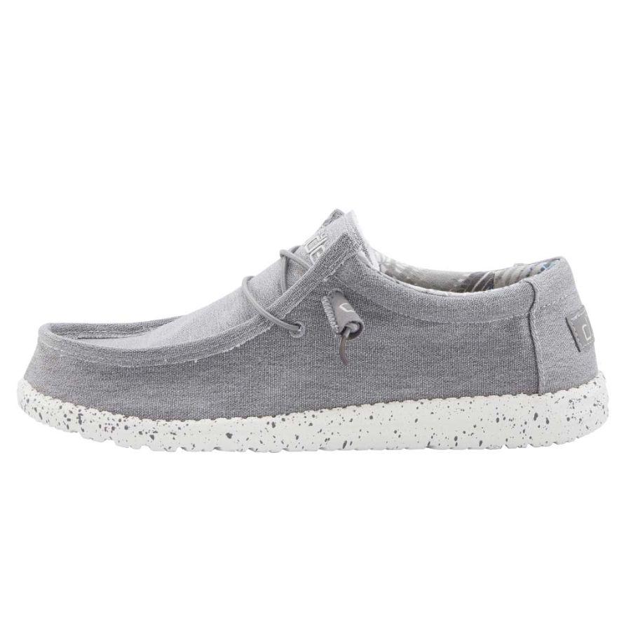 Men's Hey Dude Wally Stretch Slip On Shoes Grey | PEYRT-9750