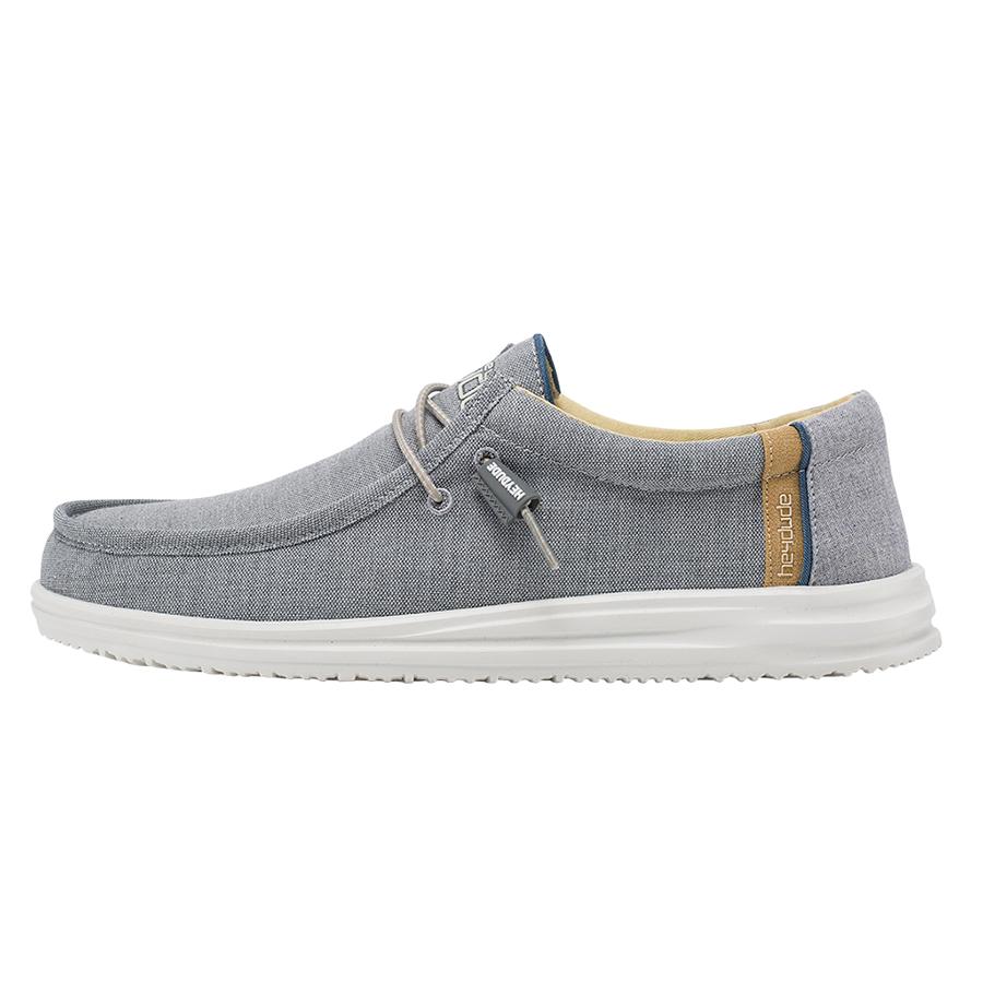 Men's Hey Dude Wally Tennis Shoes Grey | AHKOJ-3056