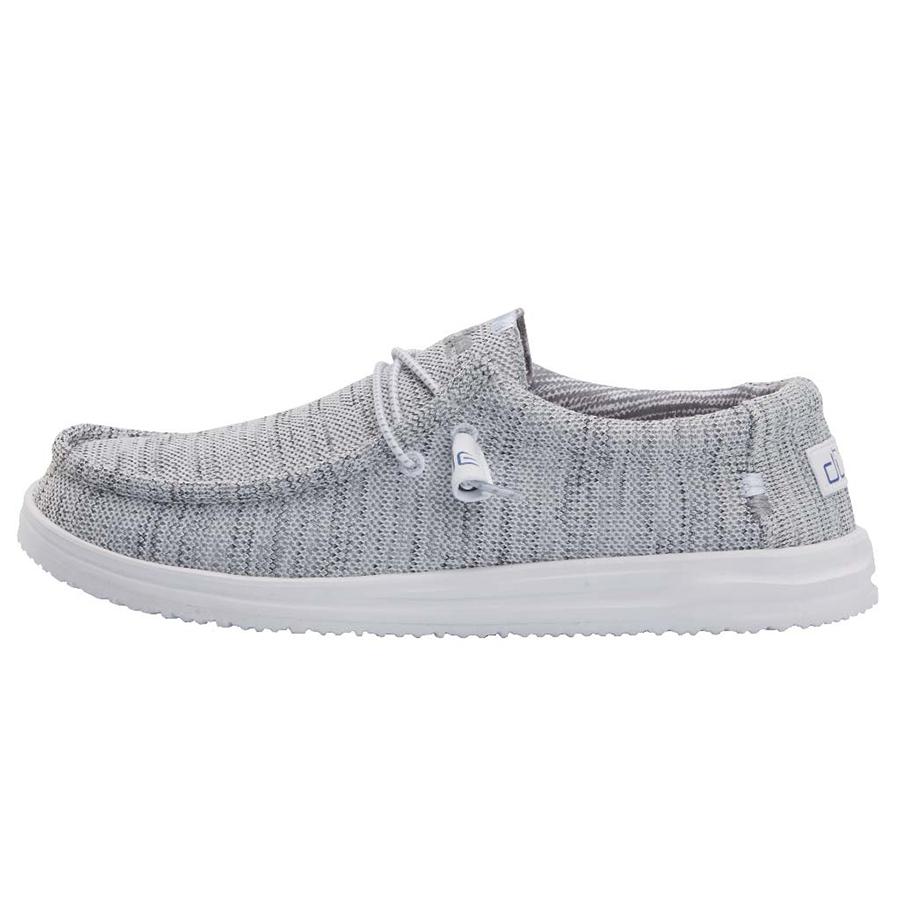 Men's Hey Dude Wally Tennis Shoes Grey | BXKDT-5341