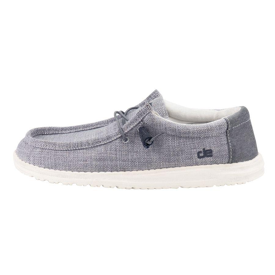 Men's Hey Dude Wally Woven Slip On Shoes Grey | DOJVQ-9348