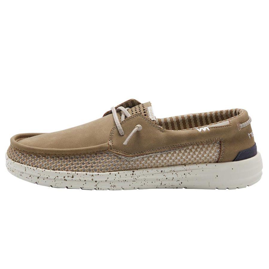 Men's Hey Dude Welsh Boat Shoes Beige | ELDBU-1694