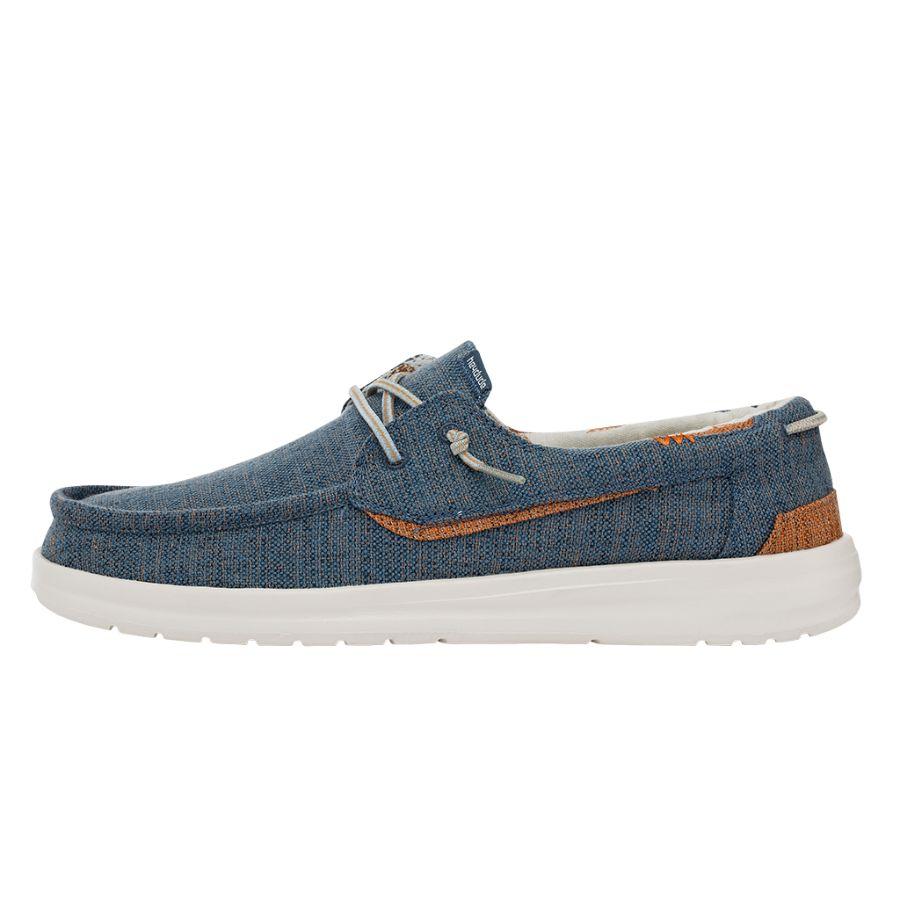 Men's Hey Dude Welsh Boat Shoes Blue | VXYHG-8905