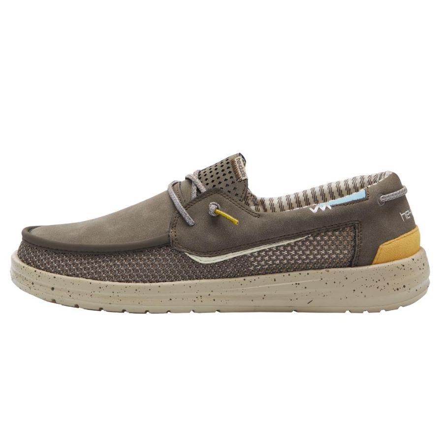 Men's Hey Dude Welsh Boat Shoes Brown | OITXY-4105