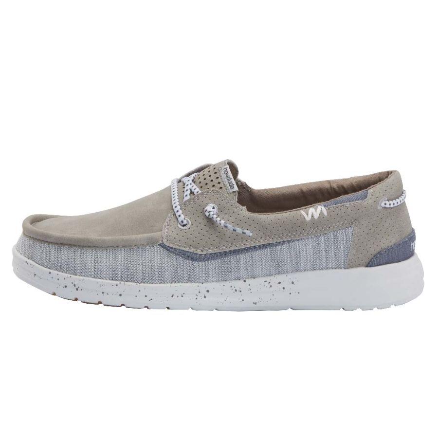 Men's Hey Dude Welsh Boat Shoes Grey | HPWEN-4597