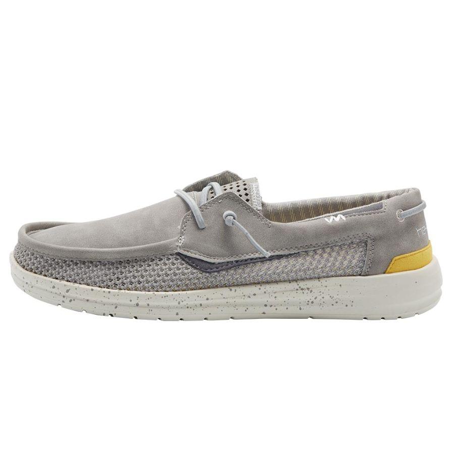 Men's Hey Dude Welsh Boat Shoes Grey | TAFJZ-8305