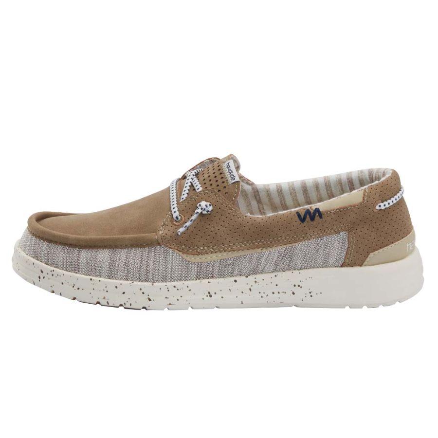 Men's Hey Dude Welsh Boat Shoes Khaki | GWUXT-0827