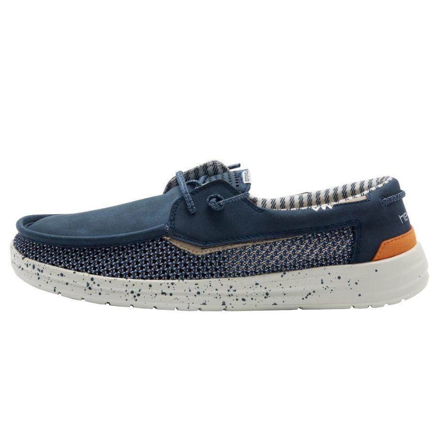 Men's Hey Dude Welsh Boat Shoes Navy | AXBZK-7018