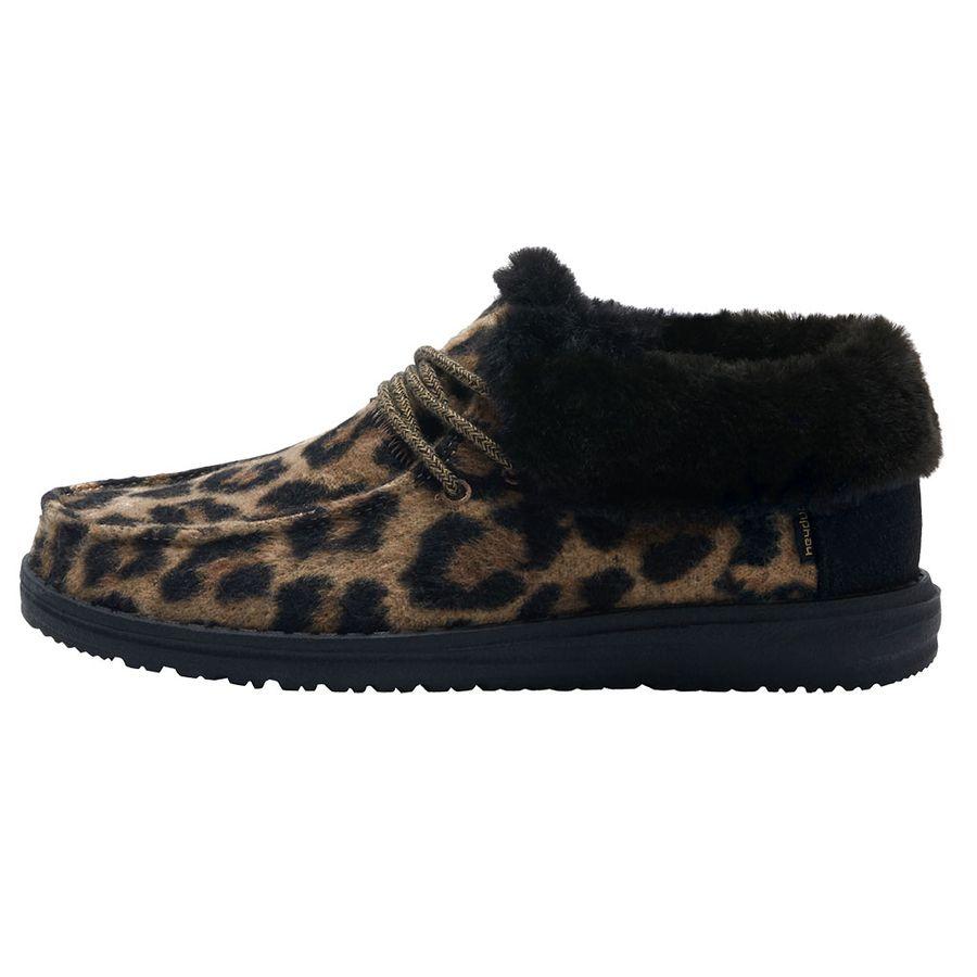 Women's Hey Dude Britt Fur Lined Shoes Leopard | IFUSH-8637