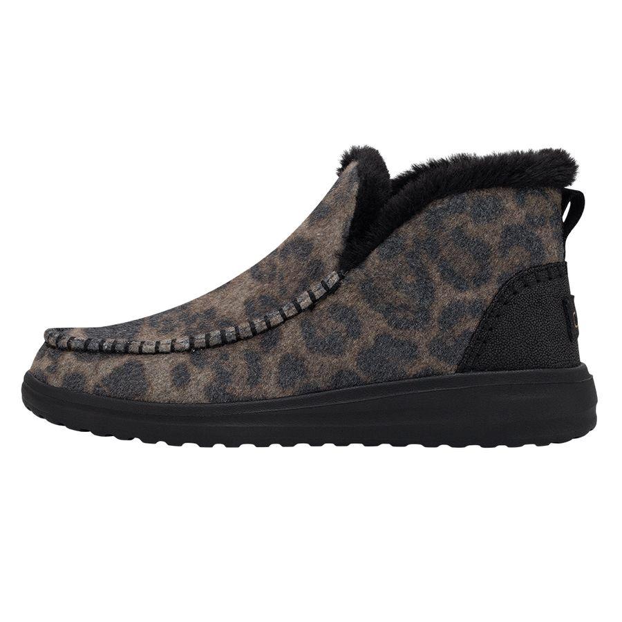 Women's Hey Dude Denny Boots Leopard | CSTDK-5491