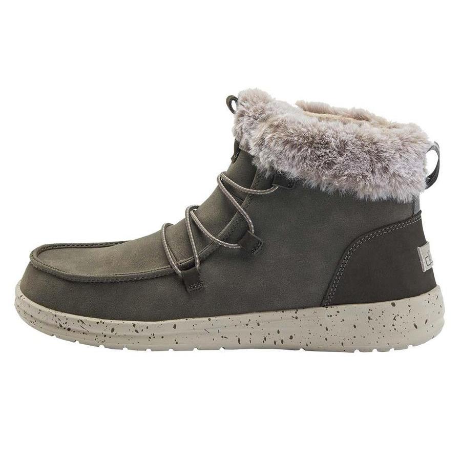 Women's Hey Dude Eloise Boots Olive | IMEVU-1265