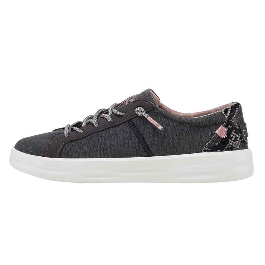 Women's Hey Dude Karina Sneakers Black | GQVWU-1208