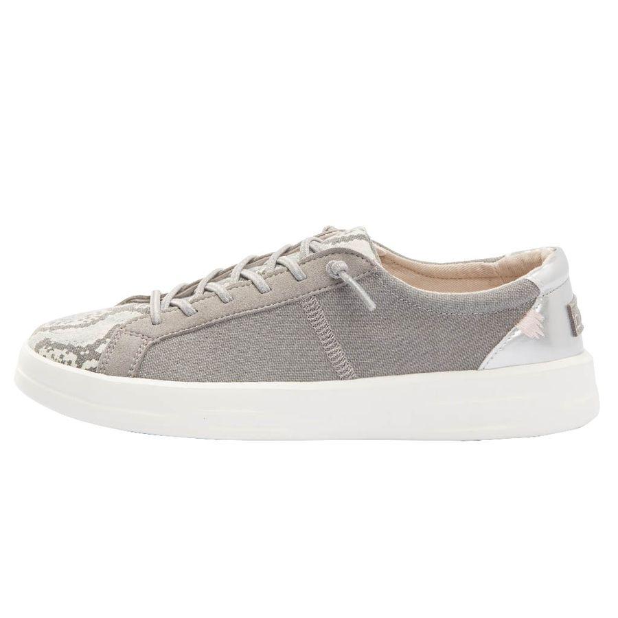 Women's Hey Dude Karina Sneakers Silver | VIERT-3920