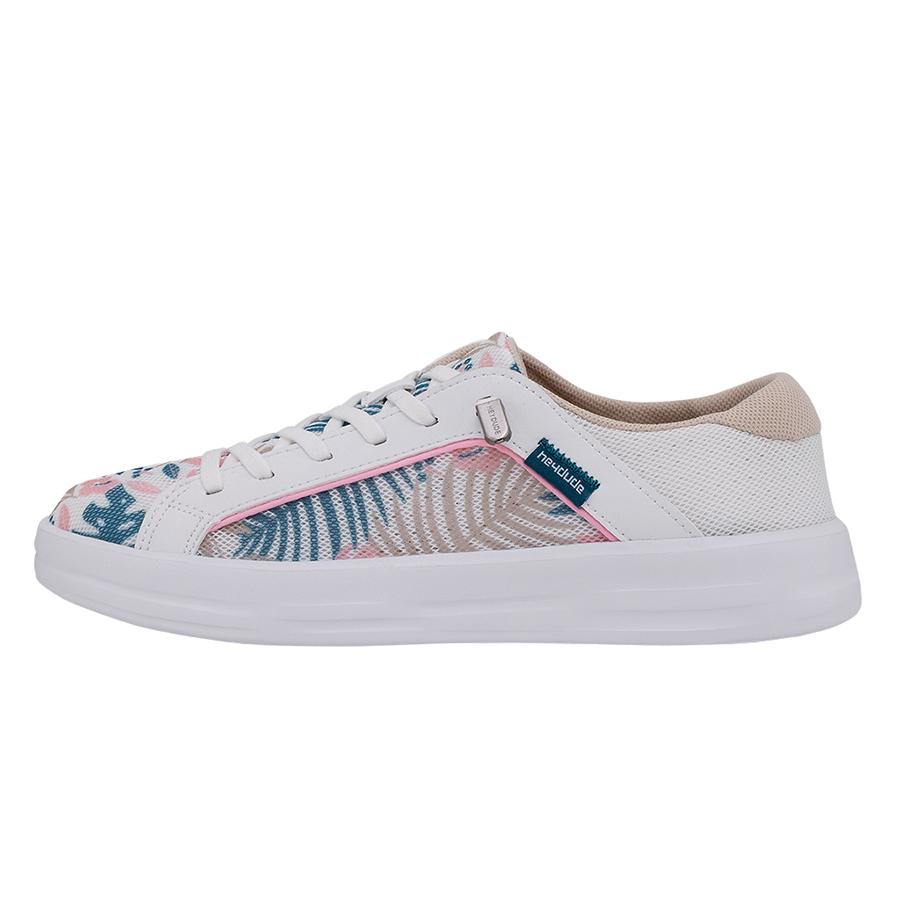 Women's Hey Dude Karina Sneakers White Brown | VFDCZ-5472