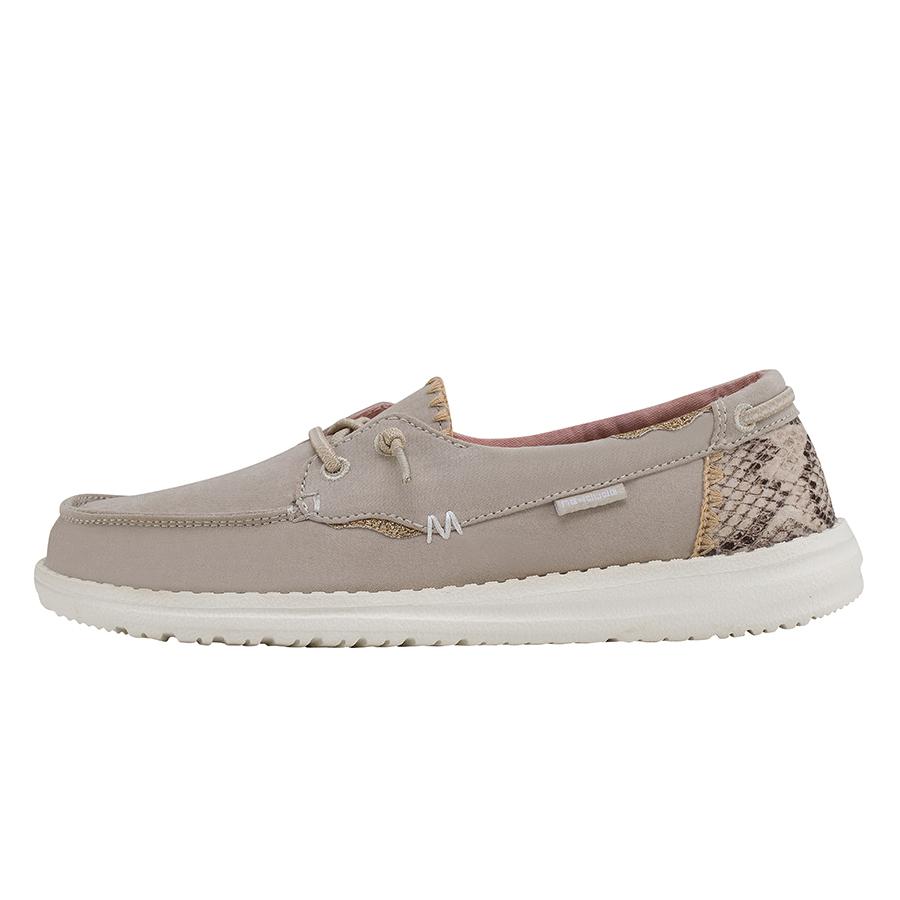 Women's Hey Dude Laila Slip On Shoes Grey Brown | DNMSI-4523