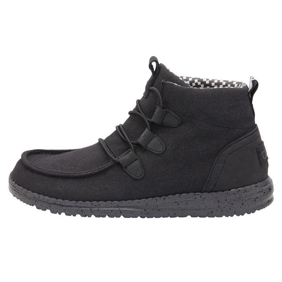 Women's Hey Dude Lea Boots Dark Grey | SZVXG-8104