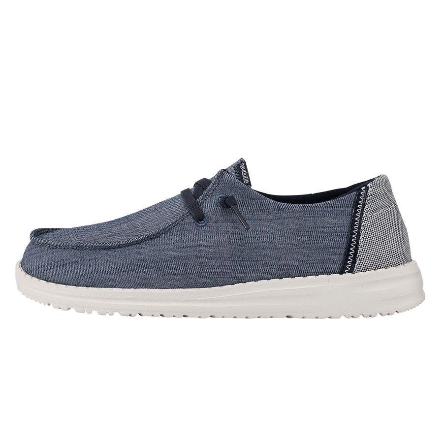 Women's Hey Dude Wendy Canvas Shoes Blue | ZWXEL-0752