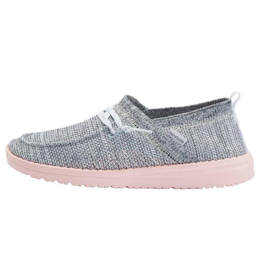 Women's Hey Dude Wendy Halo Tennis Shoes White Pink | BTUKE-3120