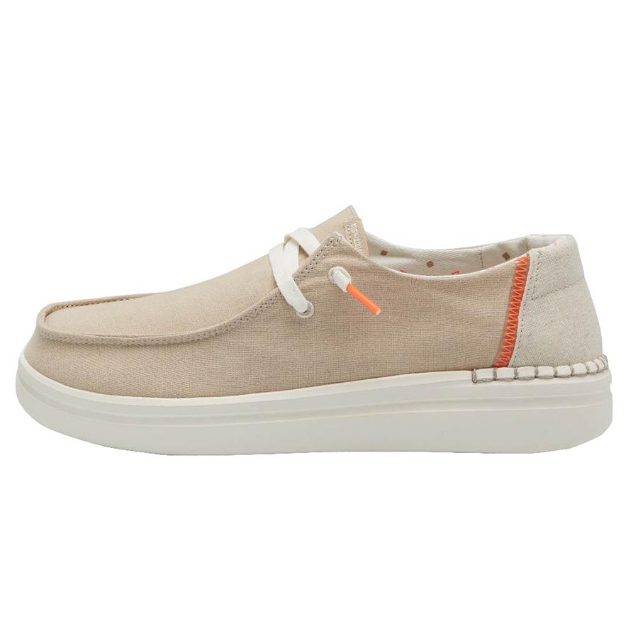 Women's Hey Dude Wendy Rise Slip On Shoes Light Brown | KSOEQ-6042