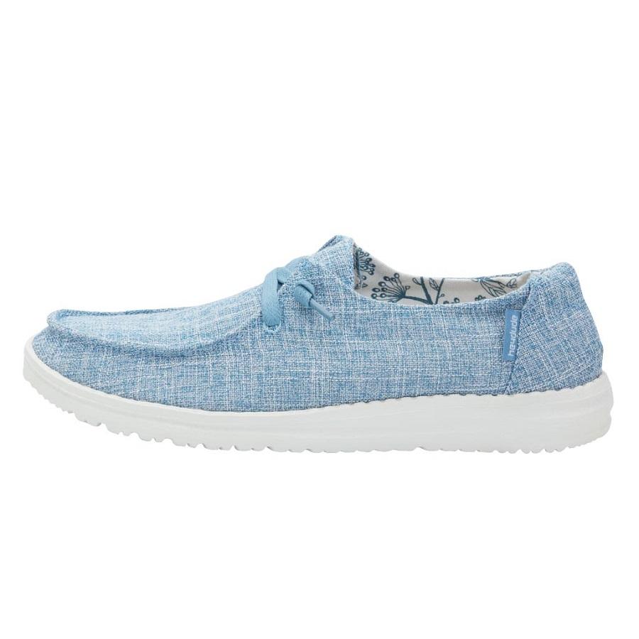 Women's Hey Dude Wendy Slip On Shoes Beige Blue | YTPOX-0387