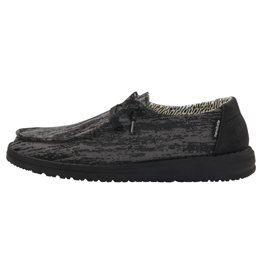 Women's Hey Dude Wendy Slip On Shoes Black | PHLUD-4105