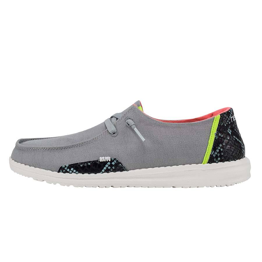 Women's Hey Dude Wendy Slip On Shoes Grey | UXFHP-5368