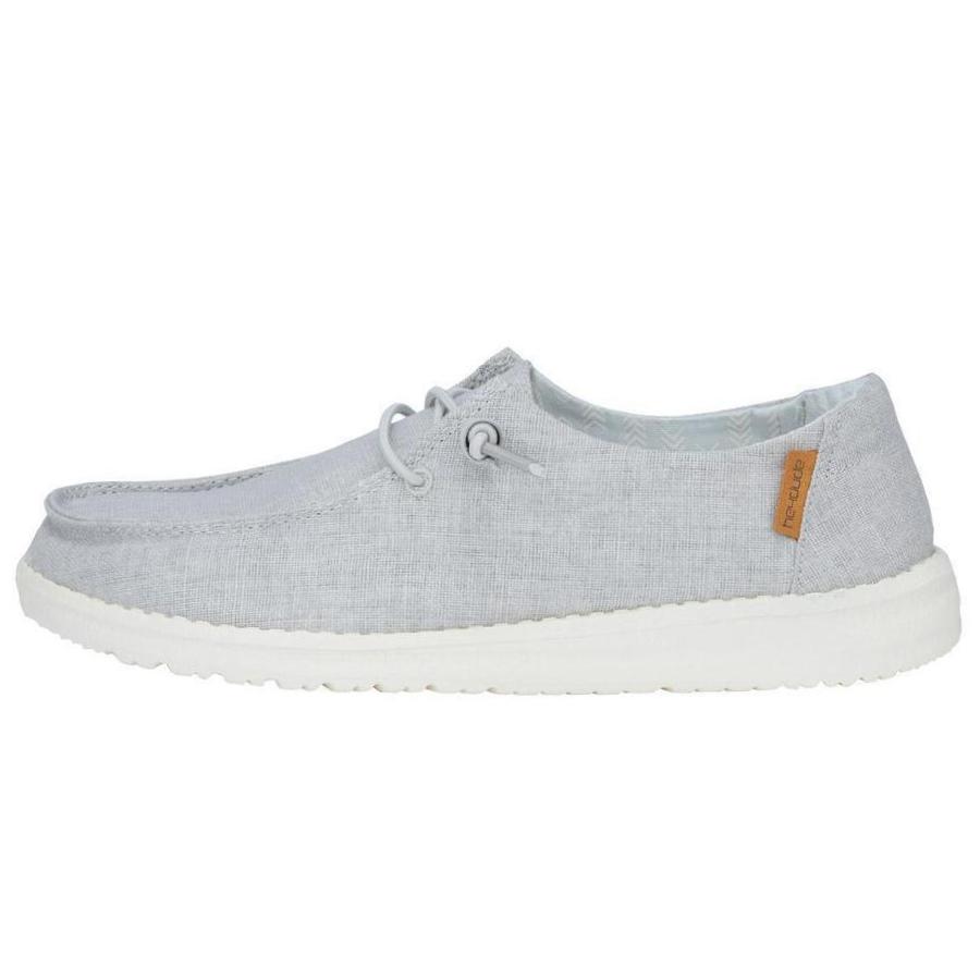 Women's Hey Dude Wendy Slip On Shoes Light Grey | HAQPK-2405